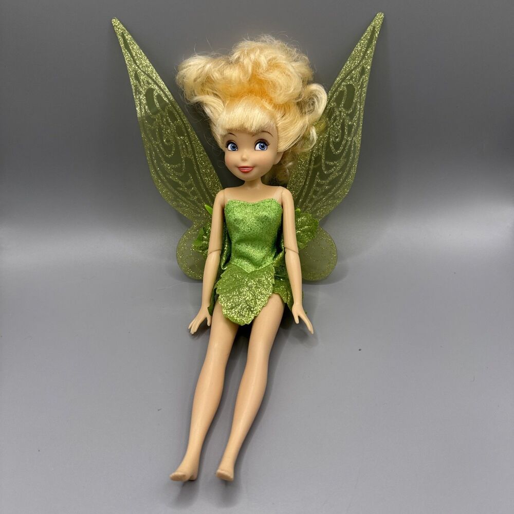 DISNEY Collection Fairies Tinker Bell Flutter Wings 11" Doll.
